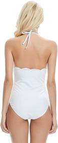 img 1 attached to LAPAYA Scalloped Backless Swimsuit: Stylish Women's Clothing in Swimsuits & Cover Ups