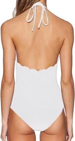 img 3 attached to LAPAYA Scalloped Backless Swimsuit: Stylish Women's Clothing in Swimsuits & Cover Ups