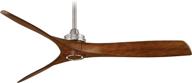 minka-aire f853-bn/dk protruding mount ceiling fan - 3 distressed koa blades in brushed nickel/distressed koa логотип