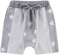 adorable up yo eb little boys cotton casual shorts: elastic waist, stylish printed star design logo