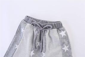 img 2 attached to Adorable UP YO EB Little Boys Cotton Casual Shorts: Elastic Waist, Stylish Printed Star Design