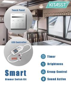 img 3 attached to 🚐 Enhanced KITASST Smart RV LED Dimmer Switch - DC 12V Interior Lights Controller for Halogen, Incandescent - Ideal for RV Accessories, Auto, Truck, Camper, Puck & Strip Lighting. Includes 1 Touch Panel.