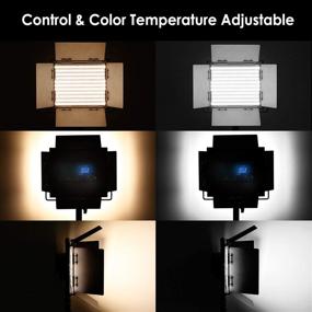 img 1 attached to 🎥 Neewer 3-Pack 660 LED Video Lights: Dimmable Photography Lighting Kit with LCD Screen, CRI96+ LED Panel & Premium 200cm Stand