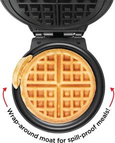 img 3 attached to 🧇 Efficient Chefman Anti-Overflow Belgian Waffle Maker: Shade Selector, Tempe Control, Mess-Free Moat, Nonstick Plates & Measuring Cup - Black