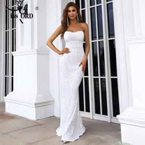 img 3 attached to 👗 Miss Ord Strapless Wedding Evening Dress for Women's Clothing