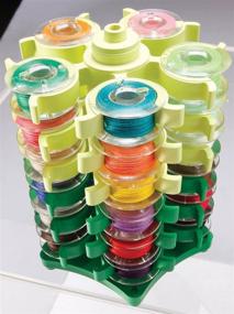 img 2 attached to 🍀 Clover Stack 'n Store Bobbin Tower with Nancy Zieman - Compact 3.5" x 3.75" Design