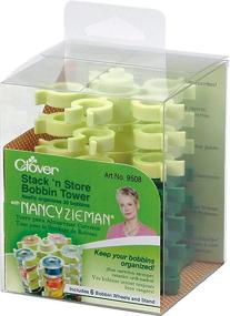 img 3 attached to 🍀 Clover Stack 'n Store Bobbin Tower with Nancy Zieman - Compact 3.5" x 3.75" Design