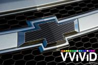 🖤 black carbon fiber chevy bowtie logo wrap kit - vvivid xpo (set of 2 rolls, 11.8 inch x 4 inch) logo