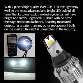 img 1 attached to D-Lumina 912 921 LED Bulbs for Backup Reverse Light, High Lumen Output 21W 2-SMD CSP Chips T15 906 W16W LED Bulb For Car Truck Reverse Back Up Light, Canbus Error Free, Easy Plug and Play Installation, 6000K Pure White Color (Pack of 2)