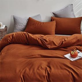 img 4 attached to Постельное белье Houseri Terracotta Caramel Comforter