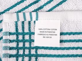 img 1 attached to 🧼 KAF Home Davenport Cotton Dish Cloths - Set of 8, 12 x 12 Inches - Absorbent & Machine Washable - Ideal for Countertop Cleaning & Household Spills - Teal 12x12