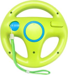 img 1 attached to Enhance Your Wii Gaming Experience with Jadebones 2 Pack Racing Steering Wheel - Blue+Green