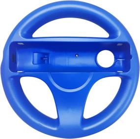 img 2 attached to Enhance Your Wii Gaming Experience with Jadebones 2 Pack Racing Steering Wheel - Blue+Green