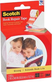 img 1 attached to 📚 Scotch Book Tape 845-R: Durable, 2 in x 540 in Roll for Books - 1 Pack (845-R2)