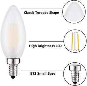 img 2 attached to 💡 E12 LED Bulb 25W Equivalent, Frosted Candelabra Light Bulbs, Soft White (3000K), Dimmable 2W Chandelier Light Bulbs, B11 Candle LED Bulbs for Decoration