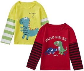 img 4 attached to Cute Cartoon Toddler Crewneck Sweatshirt for Boys - Children's Clothing