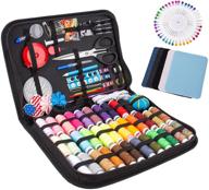 sewing kit by sturme - 198pcs sewing supplies for adults, 🧵 kids, diy, beginner, emergency, traveller and home - portable pu case included logo