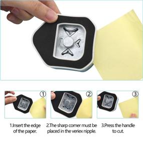 img 1 attached to Small Blue Corner Rounder Punch for Paper 🔹 Crafts, Laminating, Cardstock, and Photos - 4mm, 7mm, and 10mm