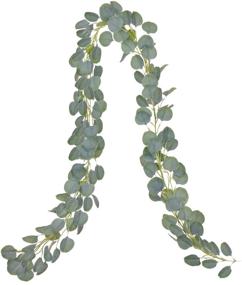 img 4 attached to 🌿 Handmade Faux Silk Eucalyptus Garland - Artificial Eucalyptus Leaves Vines for Greenery Wedding Backdrop Arch Wall Decor by DearHouse