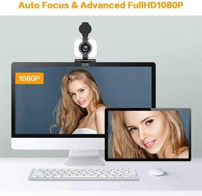 img 2 attached to 1080P Streaming Webcam with Auto-Focus, Microphone, and Adjustable Light - Full HD USB Webcam 2021, Privacy Cover, Tripod, Plug and Play for PC, Video Conferencing, Calling, Gaming, Skype, YouTube, Zoom, Facetime