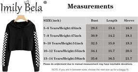 img 1 attached to 👚 Imily Bela Kids Crop Tops Girls Hoodies Cute Plaid Long Sleeve Fashion Sweatshirts" - Improved SEO: "Imily Bela Kids Crop Tops Girls Hoodies - Cute Plaid Long Sleeve Fashion Sweatshirts