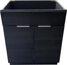 img 1 attached to Portuna Black Bathroom Vanity Cabinet