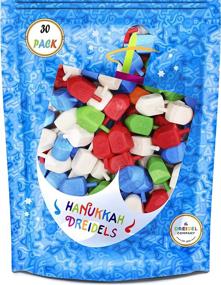 img 3 attached to 🔷 Hanukkah Dreidels 30 Bulk Pack Multi-Color Plastic Chanukah Draydels with English Transliteration and Game Instructions in Reusable Ziplock Bag (30-Pack)