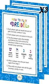 img 2 attached to 🔷 Hanukkah Dreidels 30 Bulk Pack Multi-Color Plastic Chanukah Draydels with English Transliteration and Game Instructions in Reusable Ziplock Bag (30-Pack)