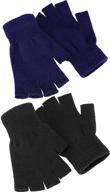 🧤 satinior unisex finger stretchy fingerless gloves & mittens for men - essential accessories logo