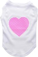 swiss dot heart screen print shirt in pink by mirage pet products logo
