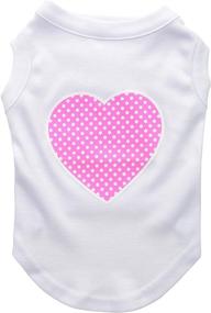 img 2 attached to Swiss Dot Heart Screen Print Shirt in Pink by Mirage Pet Products
