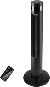 img 4 attached to AGLUCKY 35” Tower Fan: Remote Control, Oscillation, LED Display – 3 Wind 🌬️ Modes, Timer – Bladeless Standing Fan for Children, Home, Office – Portable & Powerful (Black)