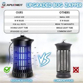 img 1 attached to 🦟 Electric Bug Zapper | Mosquito Trap Insect Killer | 18W Light Bulb 4250V | Waterproof Indoor Outdoor Mosquito Lamp | Bug Zapper with Brush Fly Trap