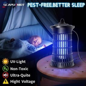 img 3 attached to 🦟 Electric Bug Zapper | Mosquito Trap Insect Killer | 18W Light Bulb 4250V | Waterproof Indoor Outdoor Mosquito Lamp | Bug Zapper with Brush Fly Trap