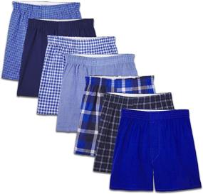 img 2 attached to 👕 Boys' Clothing: Fruit of the Loom Woven Assorted Plaids