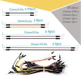 img 2 attached to 🔌 DaFuRui 400-Point Breadboard Jumper Kit with 65pcs Multiple Sizes M/M Jumper Wire and 140 Pieces Preformed Jumper Wire Set