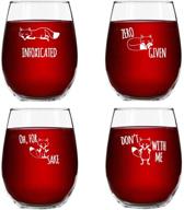 stemless glasses infoxicated novelty sayings logo