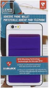 img 1 attached to 👛 RFID Adhesive Wallet (Purple), Lewis N. Clark Datablock, for Men & Women, Travel Accessories, One Size, with Credit Card Slot & ID Holder