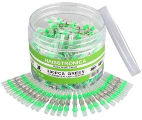 img 4 attached to 🔌 Set of 200 Haisstronica 18-16 Green Solder Seal Wire Connectors - Waterproof, Heat Shrink Butt Connectors for Watercraft, Electrical, Electronics, Marine and Stereo Applications