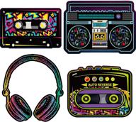decorations cassette headphones stickers decorating logo