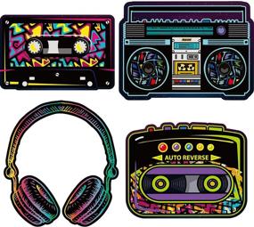 img 4 attached to Decorations Cassette Headphones Stickers Decorating