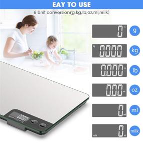 img 2 attached to WOWBUY Food Scale: Accurate Digital Grams and Ounces Nutrition Kitchen Scale for Easy Weight Loss - Stainless Steel Platform, 1g/0.1oz Precision