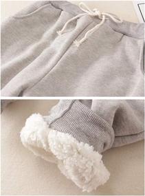 img 2 attached to Cozy and Stylish: HeSaYep Women's Warm Sherpa Lined Sweatpants with Pockets