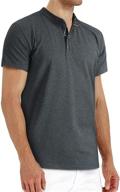 timeless collarless t shirts: elevate your style with classic business men's clothing logo