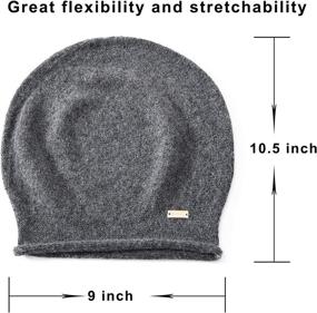 img 2 attached to Jaxmonoy Cashmere Slouchy Beanies Knitted Outdoor Recreation and Climbing