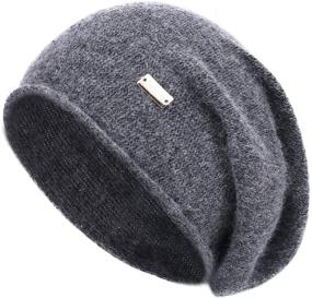 img 4 attached to Jaxmonoy Cashmere Slouchy Beanies Knitted Outdoor Recreation and Climbing