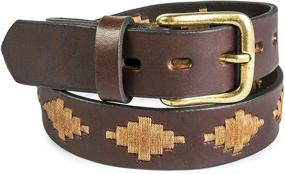 img 4 attached to 👔 Polo Hand Stitched Leather Gaucholife White Men's Belts: Premium Handcrafted Accessories