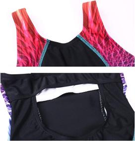 img 1 attached to 👙 SherryDC Girls' Splice Athletic Full Knee Length One Piece Swimsuit Legsuit - Competitive Swimwear (Ages 5-14)