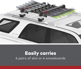 img 3 attached to 🏔️ YAKIMA FreshTrack Ski & Snowboard Mount: Ideal for Most Roof Racks - Holds 6 Ski Pairs and 2 Snowboards