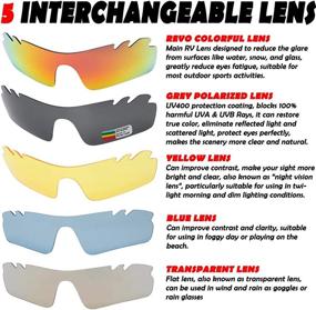 img 2 attached to ✨ ITSCOOL Polarized Sports Sunglasses: Versatile 5-Lens Shades for Men & Women - Ideal for Driving, Golf, Fishing, Running, Cycling, Baseball